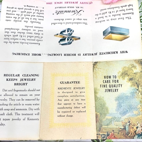 VINTAGE⚜️14K KREMENTZ OVERLAY Ornate Cuff Floral Bracelet - Picture 11 of 11